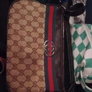 Gucci Beige and Brown Crossbody Bag